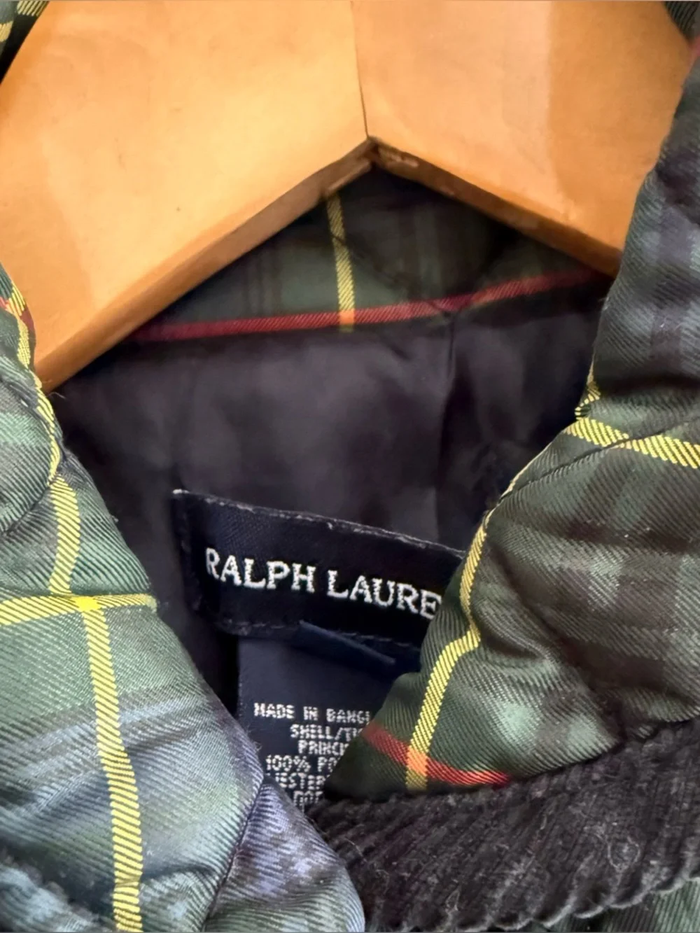 Ralph Lauren Plaid Quilted Girls Jacket size 6x